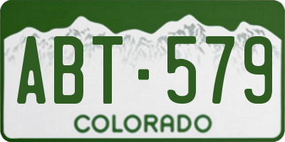 CO license plate ABT579