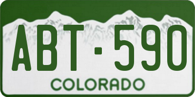CO license plate ABT590