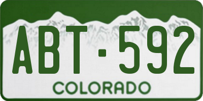CO license plate ABT592