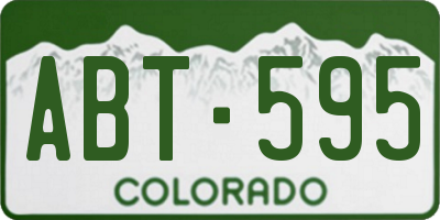 CO license plate ABT595