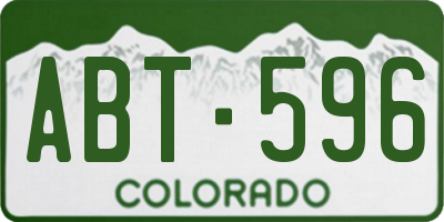 CO license plate ABT596