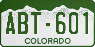CO license plate ABT601