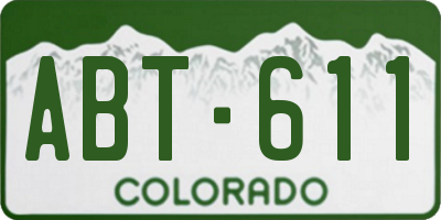CO license plate ABT611