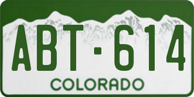 CO license plate ABT614