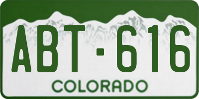 CO license plate ABT616