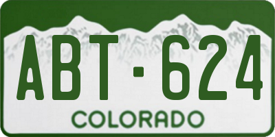 CO license plate ABT624