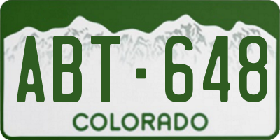 CO license plate ABT648