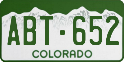 CO license plate ABT652