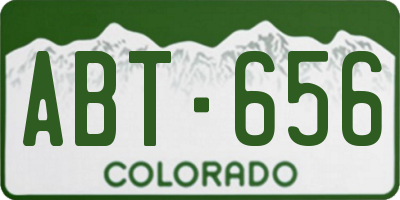 CO license plate ABT656
