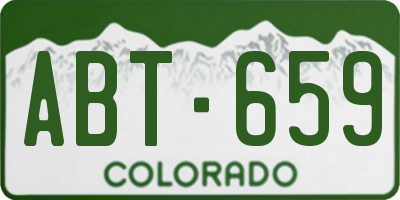 CO license plate ABT659