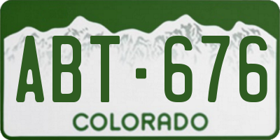 CO license plate ABT676