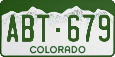 CO license plate ABT679