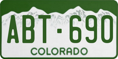 CO license plate ABT690