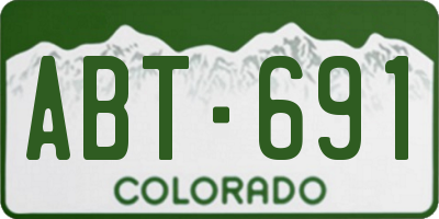CO license plate ABT691