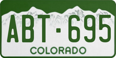 CO license plate ABT695