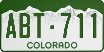 CO license plate ABT711