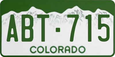 CO license plate ABT715