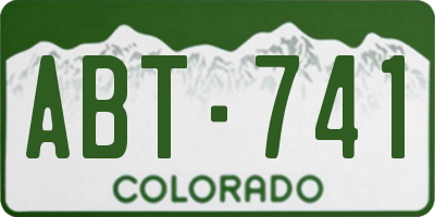 CO license plate ABT741