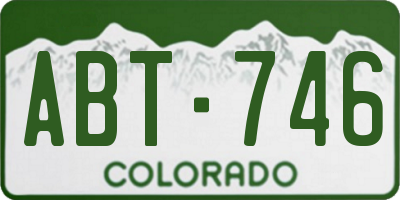 CO license plate ABT746