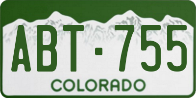 CO license plate ABT755