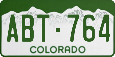 CO license plate ABT764