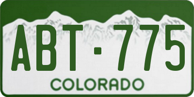 CO license plate ABT775