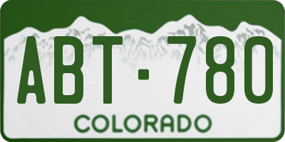 CO license plate ABT780