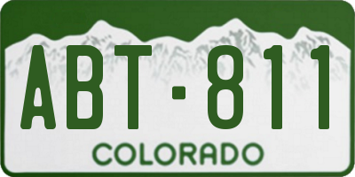 CO license plate ABT811