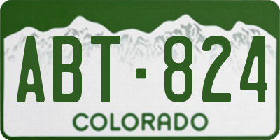 CO license plate ABT824
