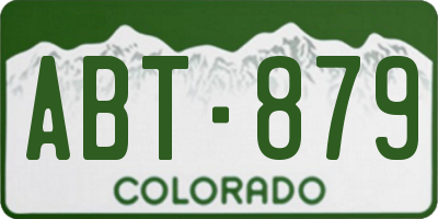 CO license plate ABT879