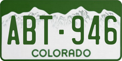 CO license plate ABT946