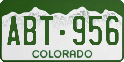 CO license plate ABT956