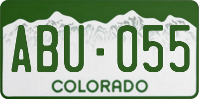 CO license plate ABU055