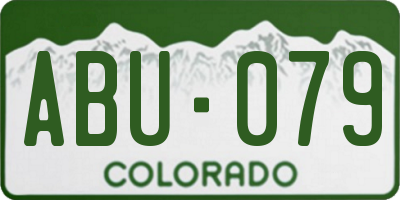 CO license plate ABU079