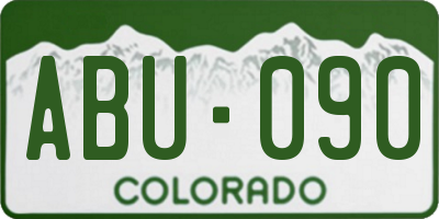 CO license plate ABU090