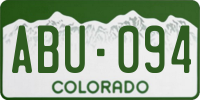 CO license plate ABU094