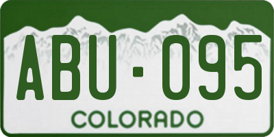 CO license plate ABU095