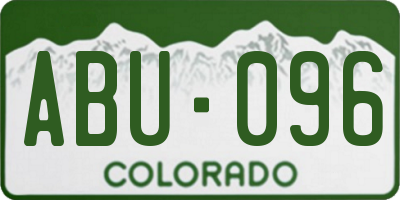 CO license plate ABU096