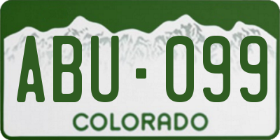 CO license plate ABU099