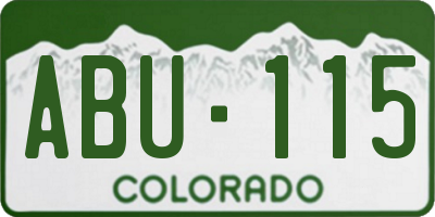 CO license plate ABU115
