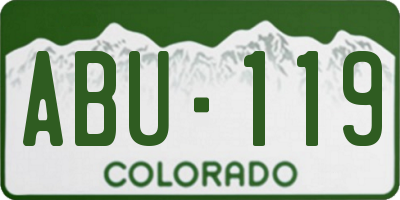 CO license plate ABU119