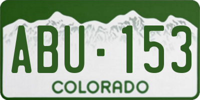 CO license plate ABU153