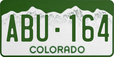 CO license plate ABU164