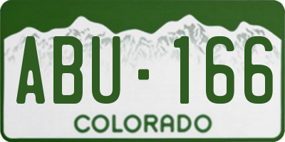 CO license plate ABU166
