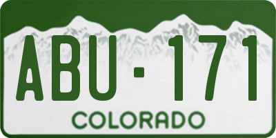 CO license plate ABU171