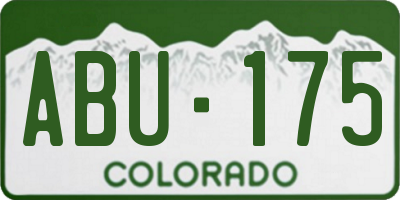 CO license plate ABU175