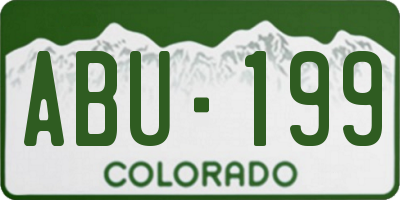 CO license plate ABU199