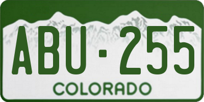 CO license plate ABU255