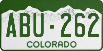 CO license plate ABU262