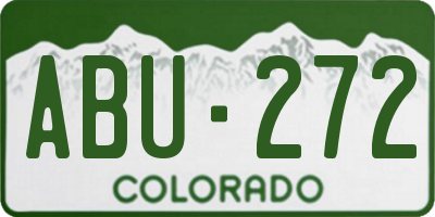 CO license plate ABU272